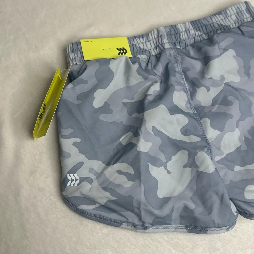 All In Motion Girl's Size Small 6/7 T.Blue Multicolor Running Athletic Shorts
